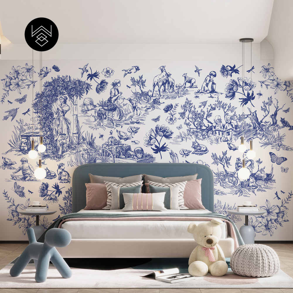 טפט ויקטוריה קידס כחול