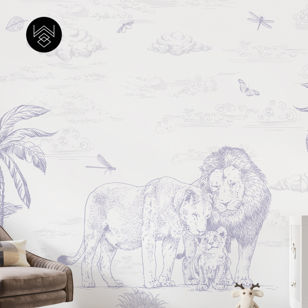 טפט מילאן אריות סגול