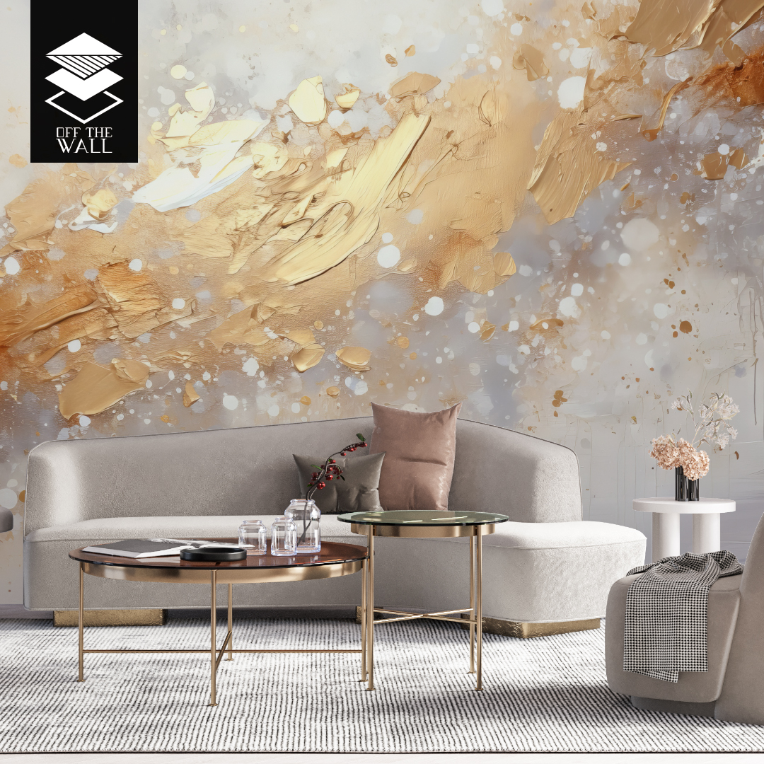 טפט אבסטרקט גולדן ספלאש