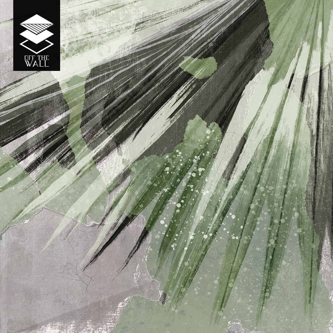 טפט טרופי ירוק מלוכלך