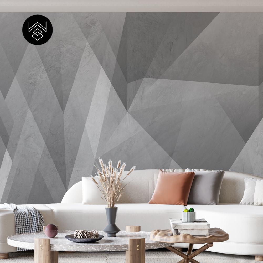 טפט גאומטרי פייד 2 אפור