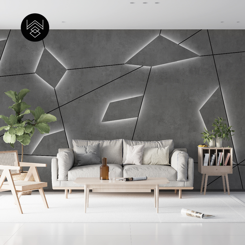 טפט משושים תלת מימד כהה