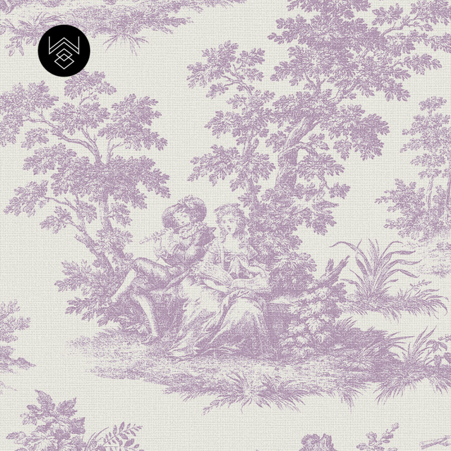 טפט ויקטוריה פאטרן סגול