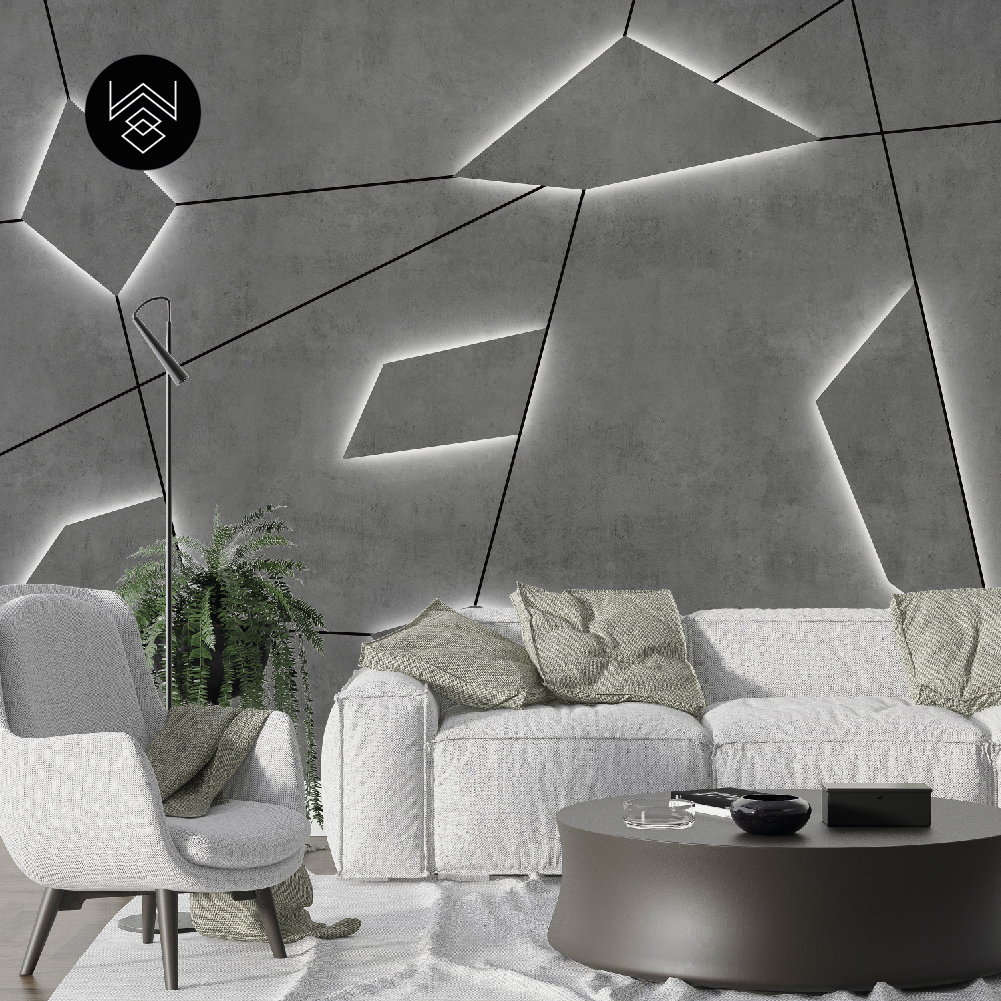 טפט משושים תלת מימד כהה