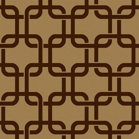 טפט ריבועים בשרשרת קטיפה חום רקע ברונזה