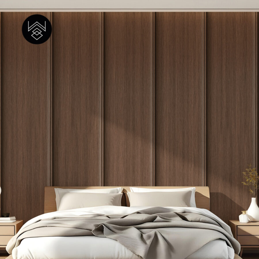 טפט דמוי פורניר אפקט חום מעושן