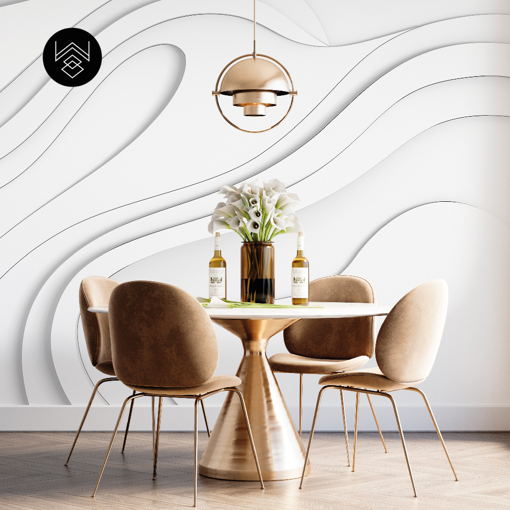 טפט בוהו פיינט ביג לבן