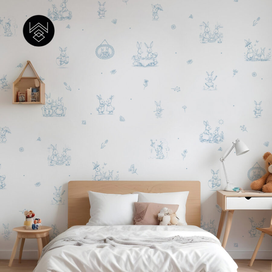 טפט ראביט אלגנט כחול