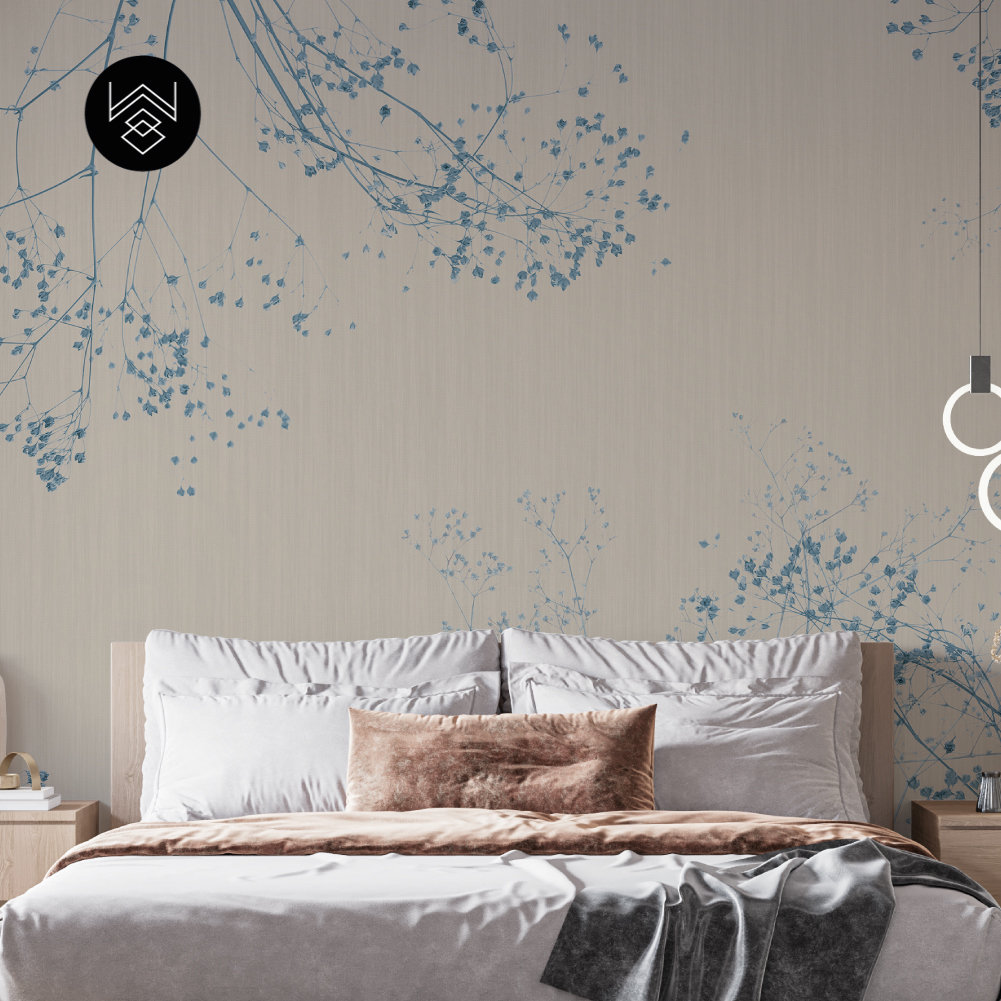 טפט קוטון ליבס 4 כחול