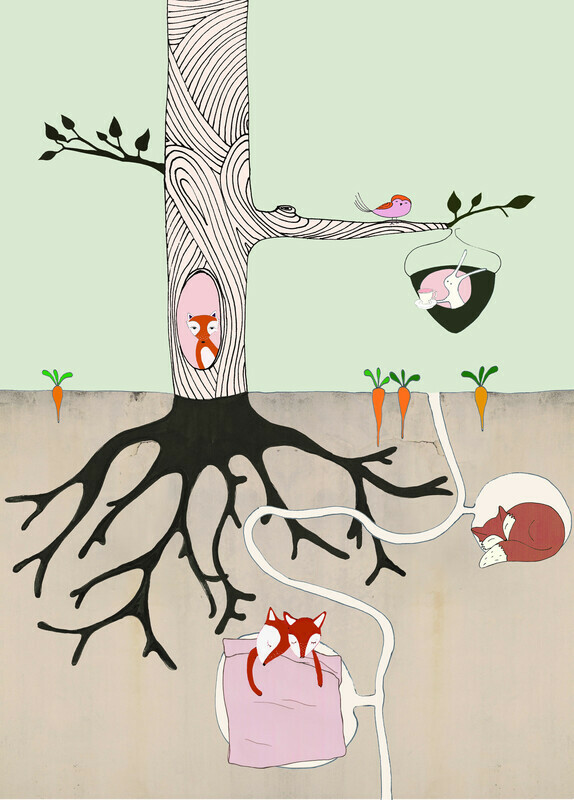 טפט סיפורי ילדים Tree House