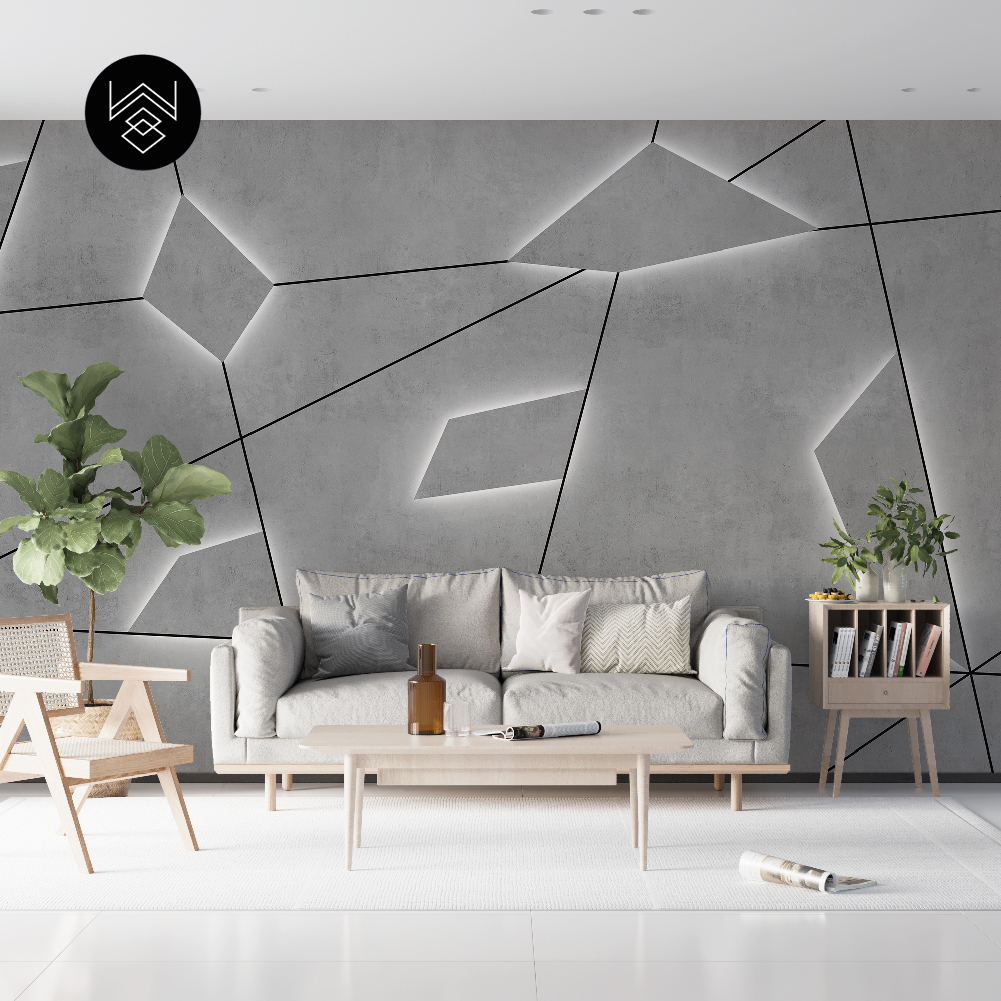 טפט משושים תלת מימד בהיר