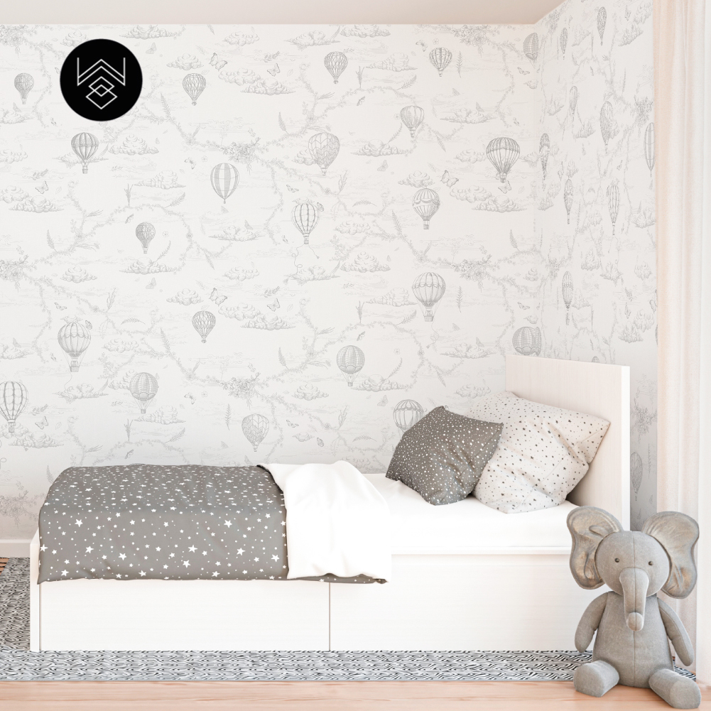 טפט מילאן פורח אפור