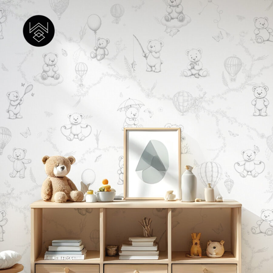 טפט מילאן דובונים אפור 1