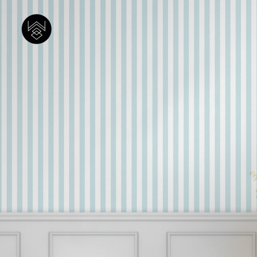 טפט פסים פשתן כחול