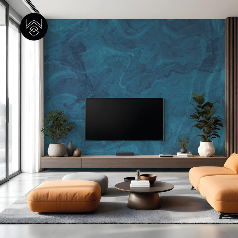 טפט מארבל נורד כחול