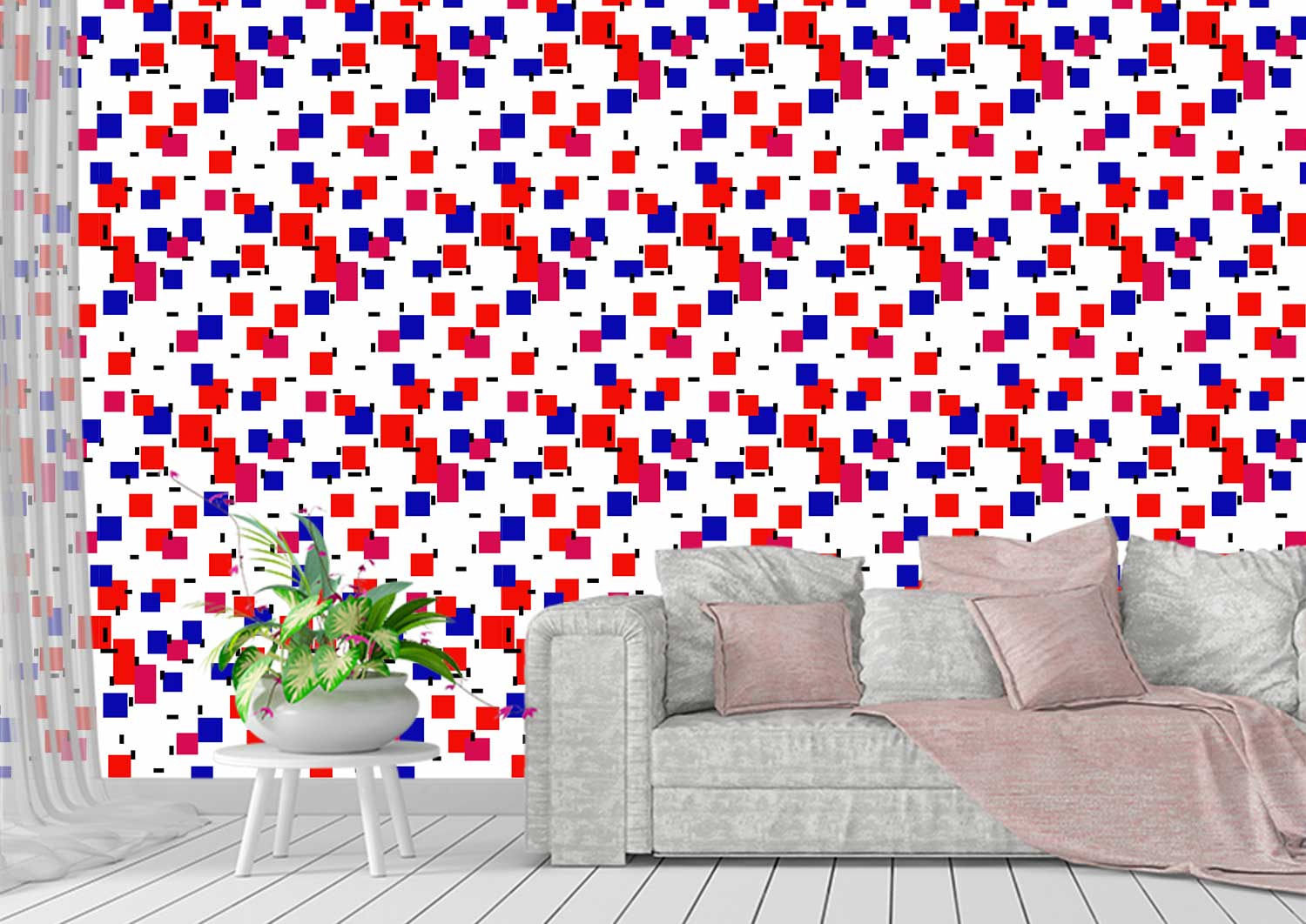 טפט Piet Mondrian Pattern 8