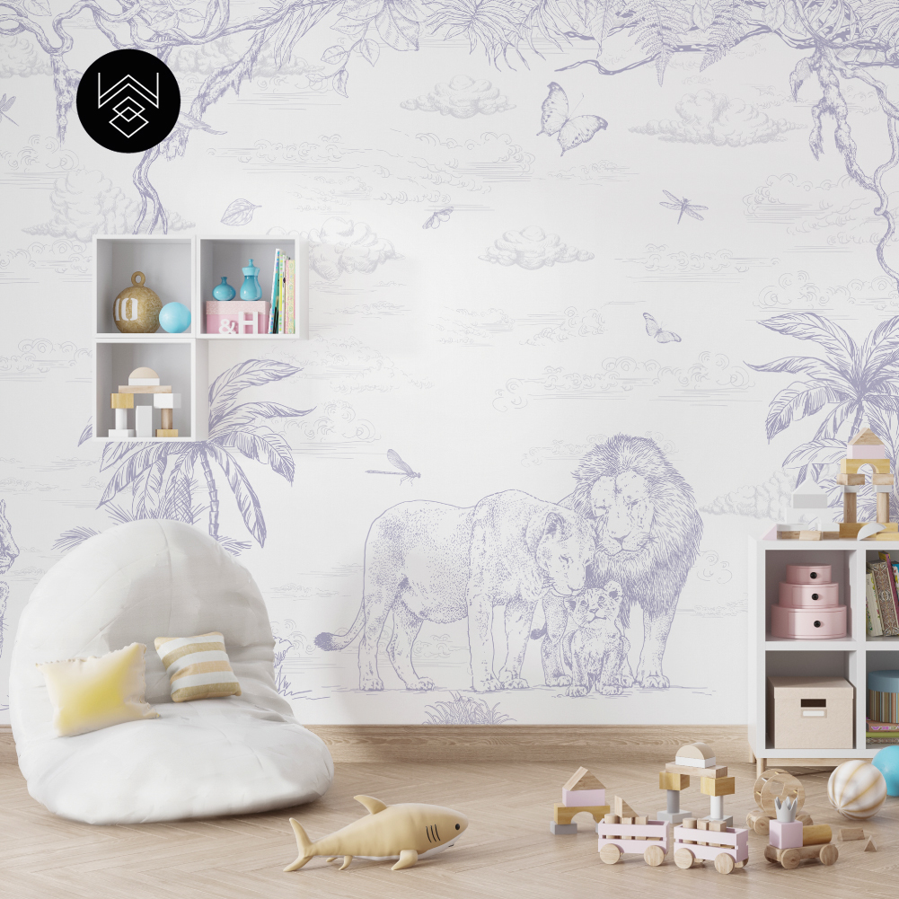 טפט מילאן אריות סגול