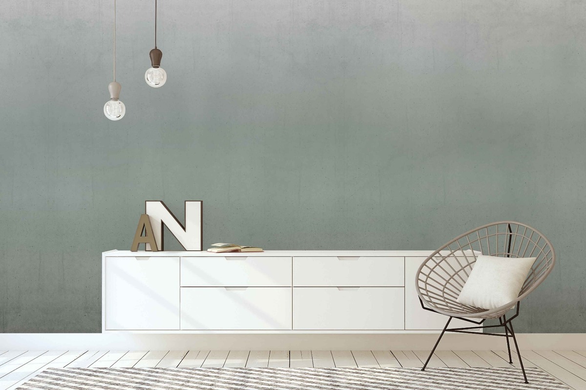 טפט בטון גרדיינט ירוק מעושן