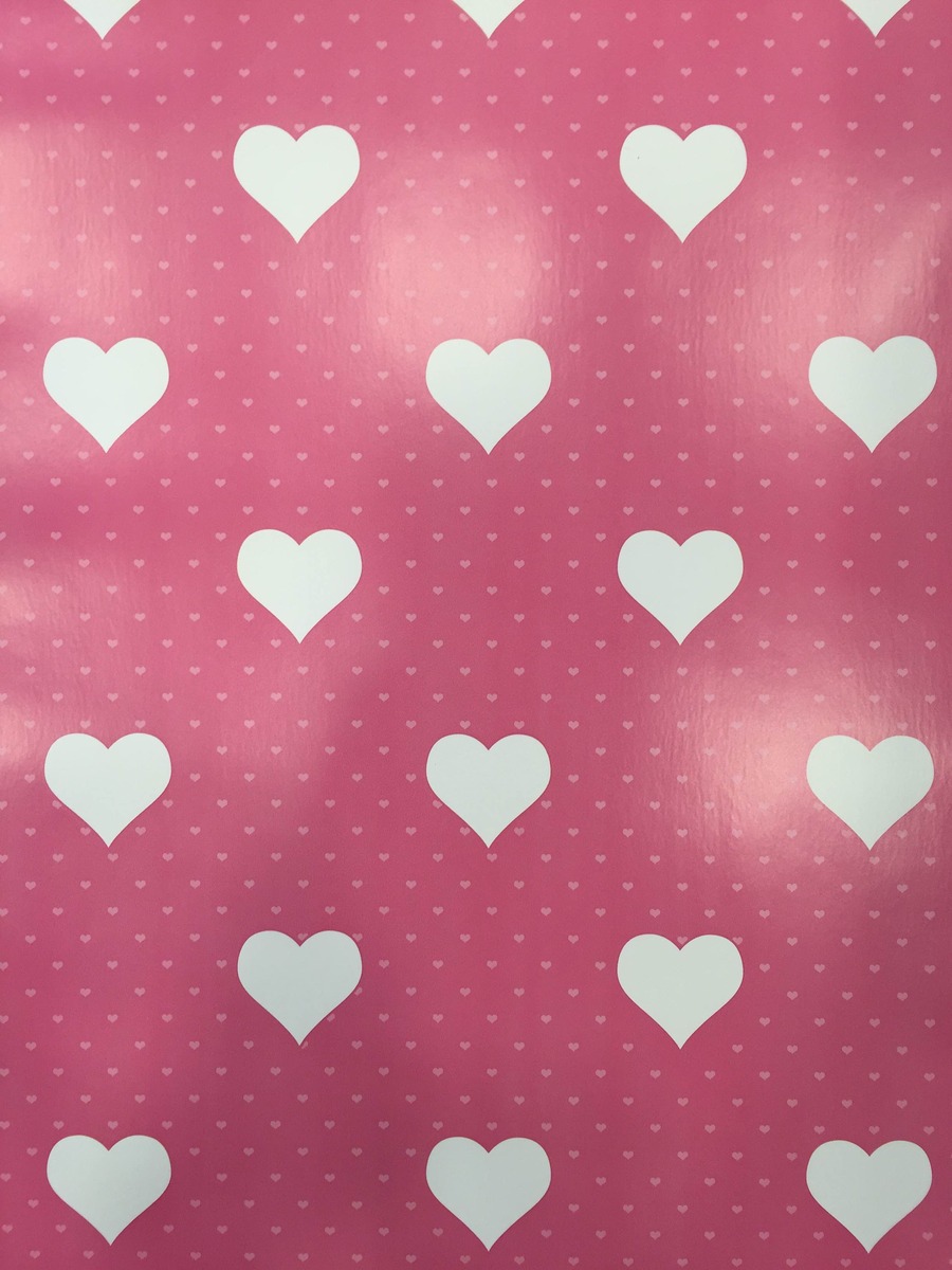 טפט מדבקה לבבות ורוד