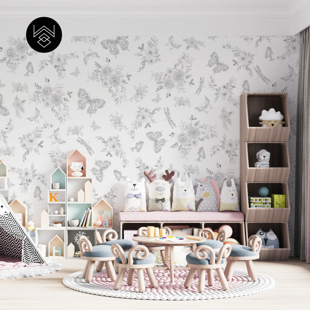 טפט באטרפליי נייס אפור