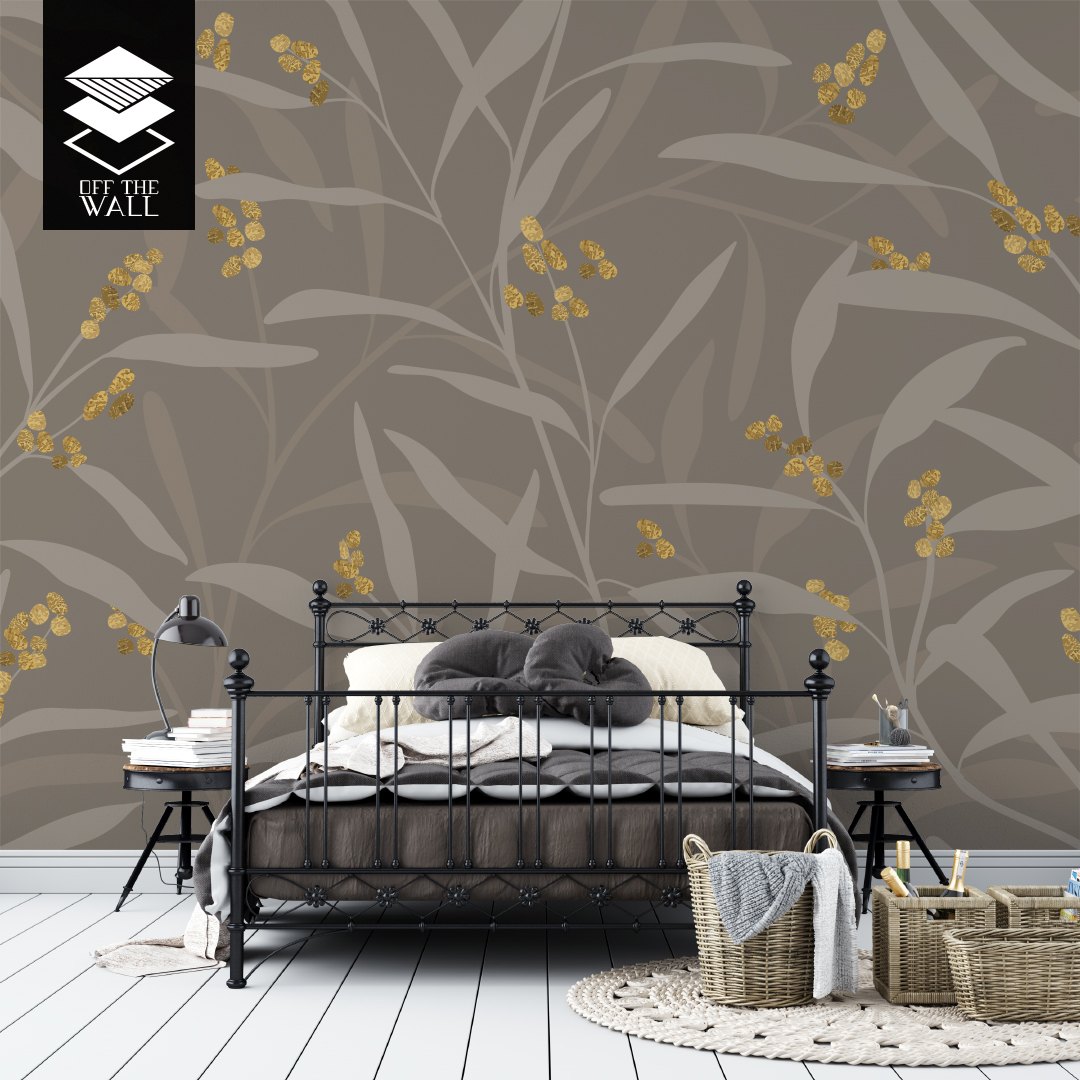 טפט גולדן מטאליק פלאוור לוקשרי