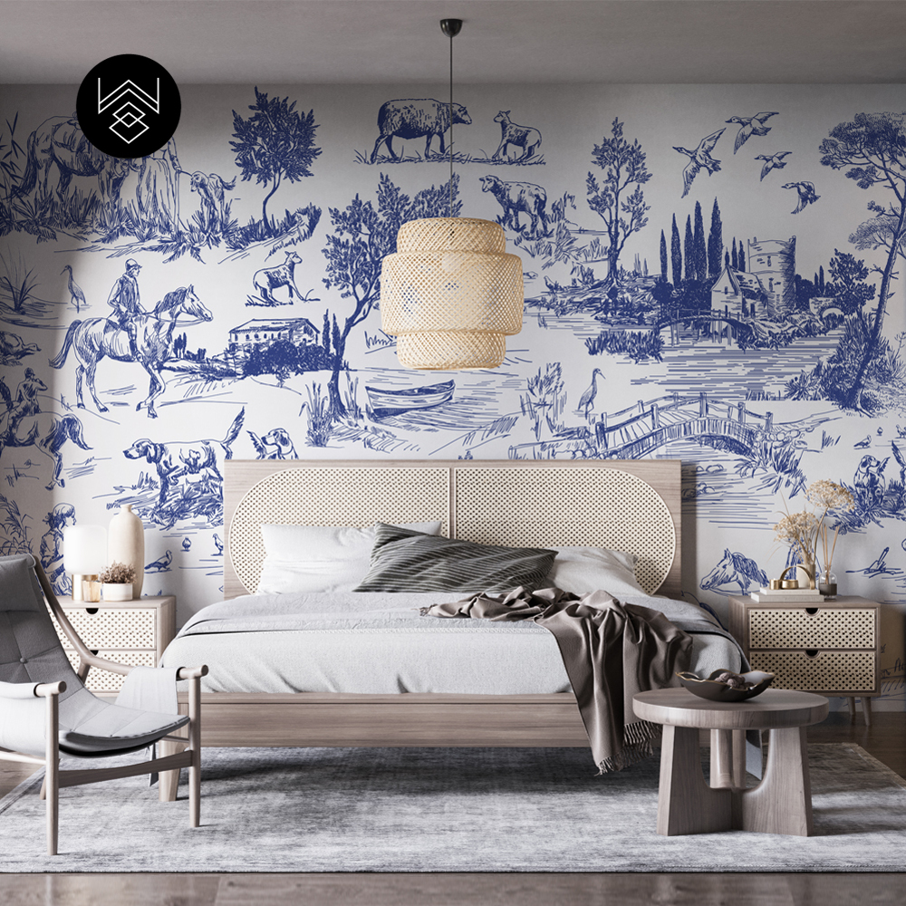 טפט ויקטוריה וייב כחול