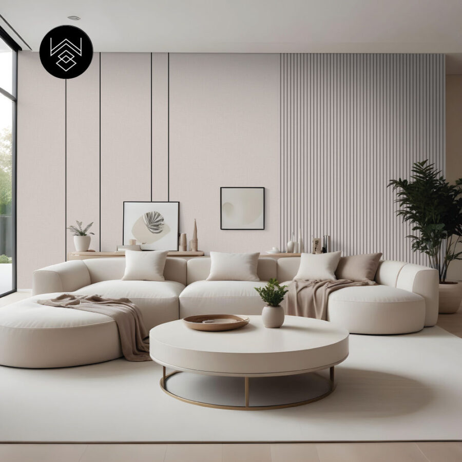 טפט דמוי פורניר פשתן בהיר