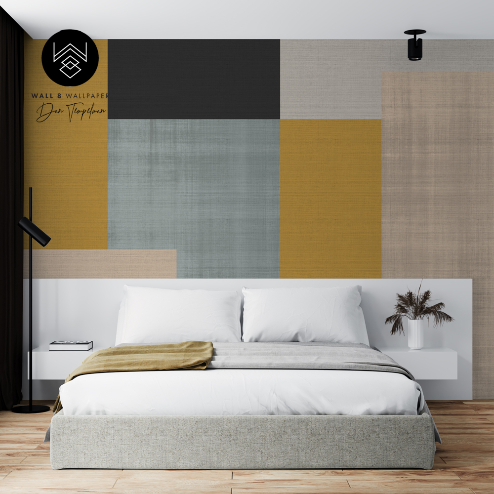 טפט מלבני פשתן צבעוני