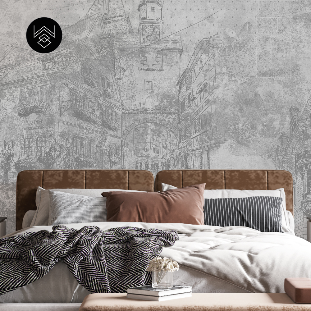 טפט מודרן סיטי 3 אפור