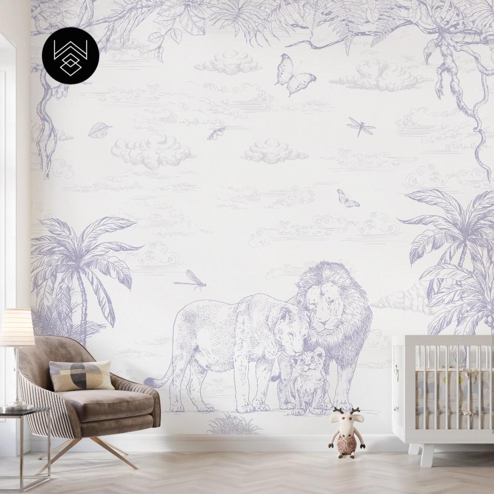 טפט מילאן אריות סגול