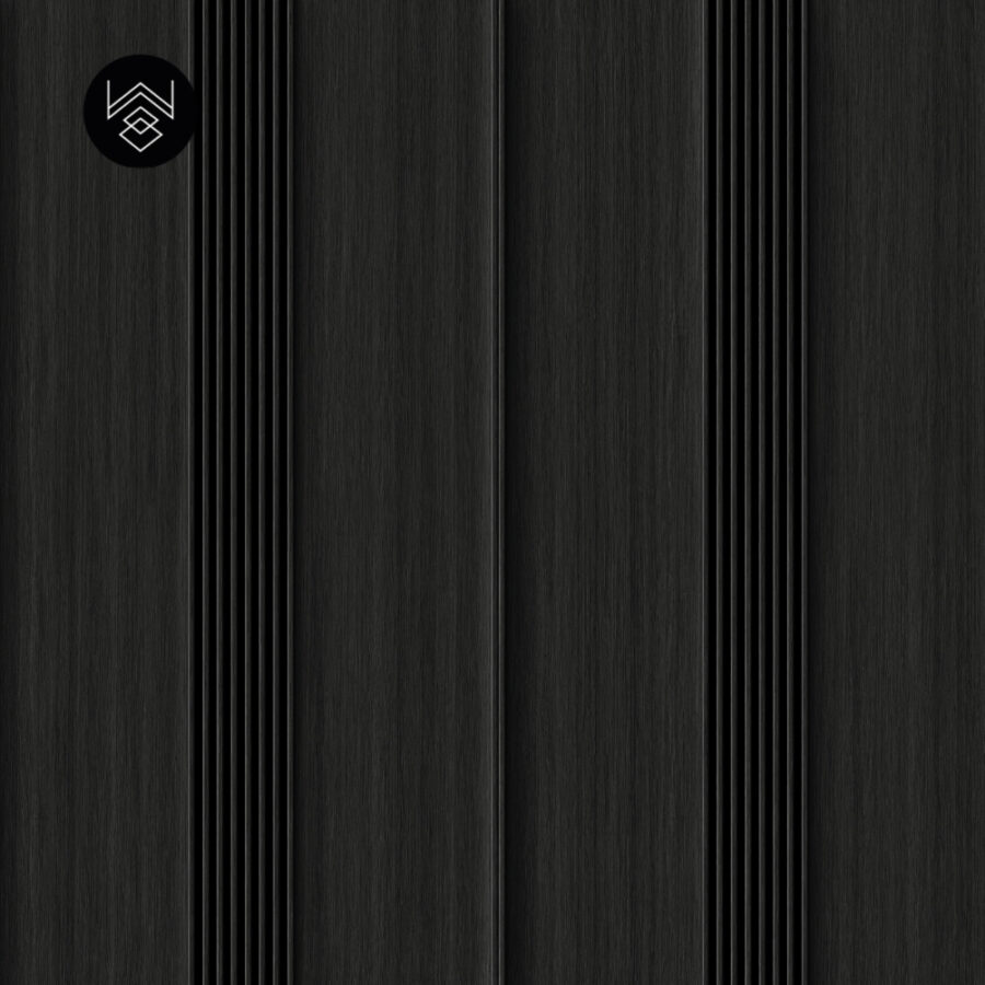 טפט דמוי פורניר אפקט סרגלים פחם