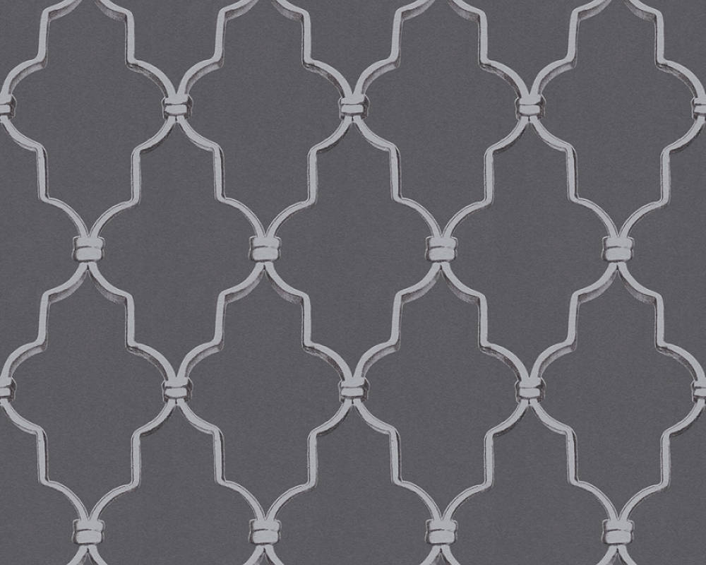 טפט מדליוני שרשראות תלת מימד אפור כהה