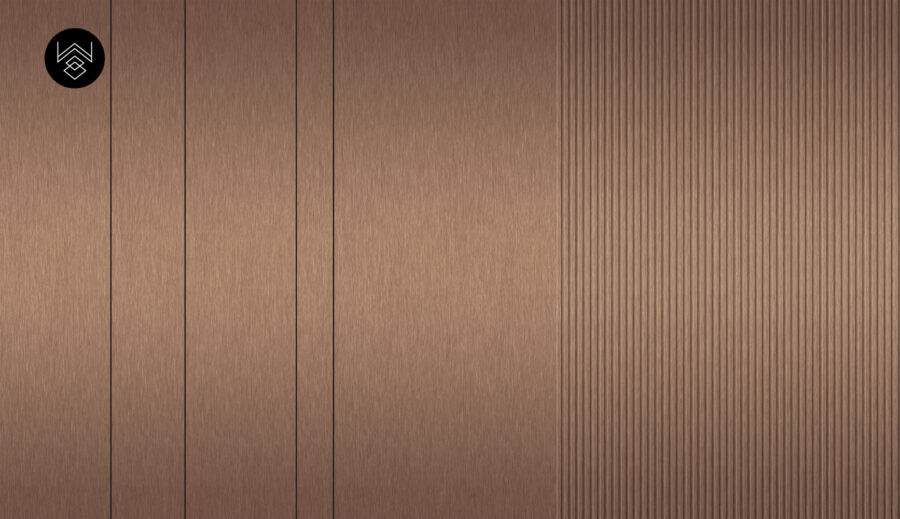 טפט דמוי פורניר מטאלי רוז גולד