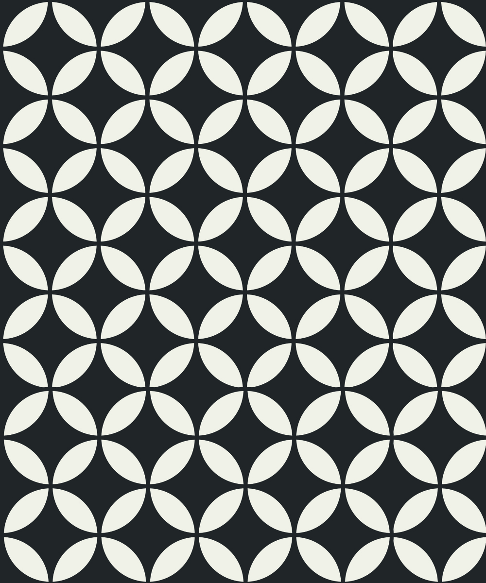 טפט מדבקה עיגולים שחור לבן