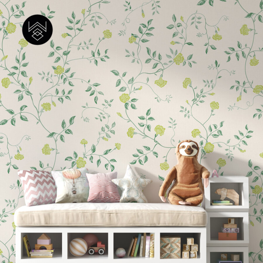 טפט רוז בייבי ליין ירוק