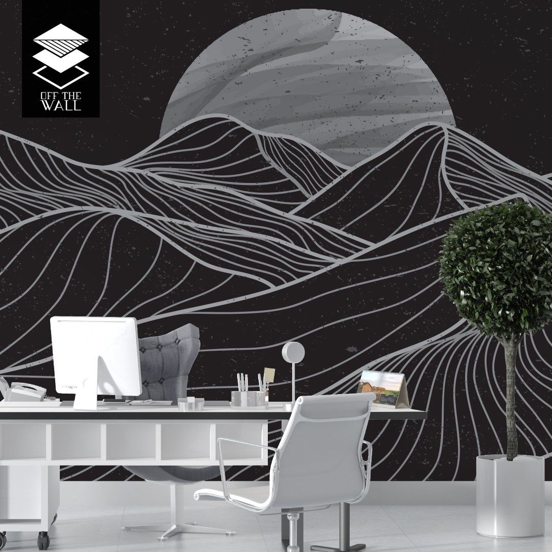 טפט מינימליסט מאונטיין אפור