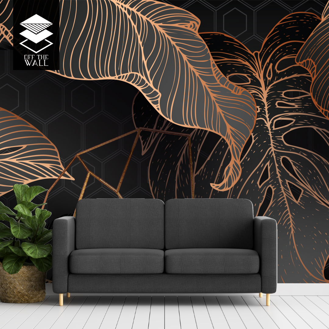 טפט בלק גולד פאלם