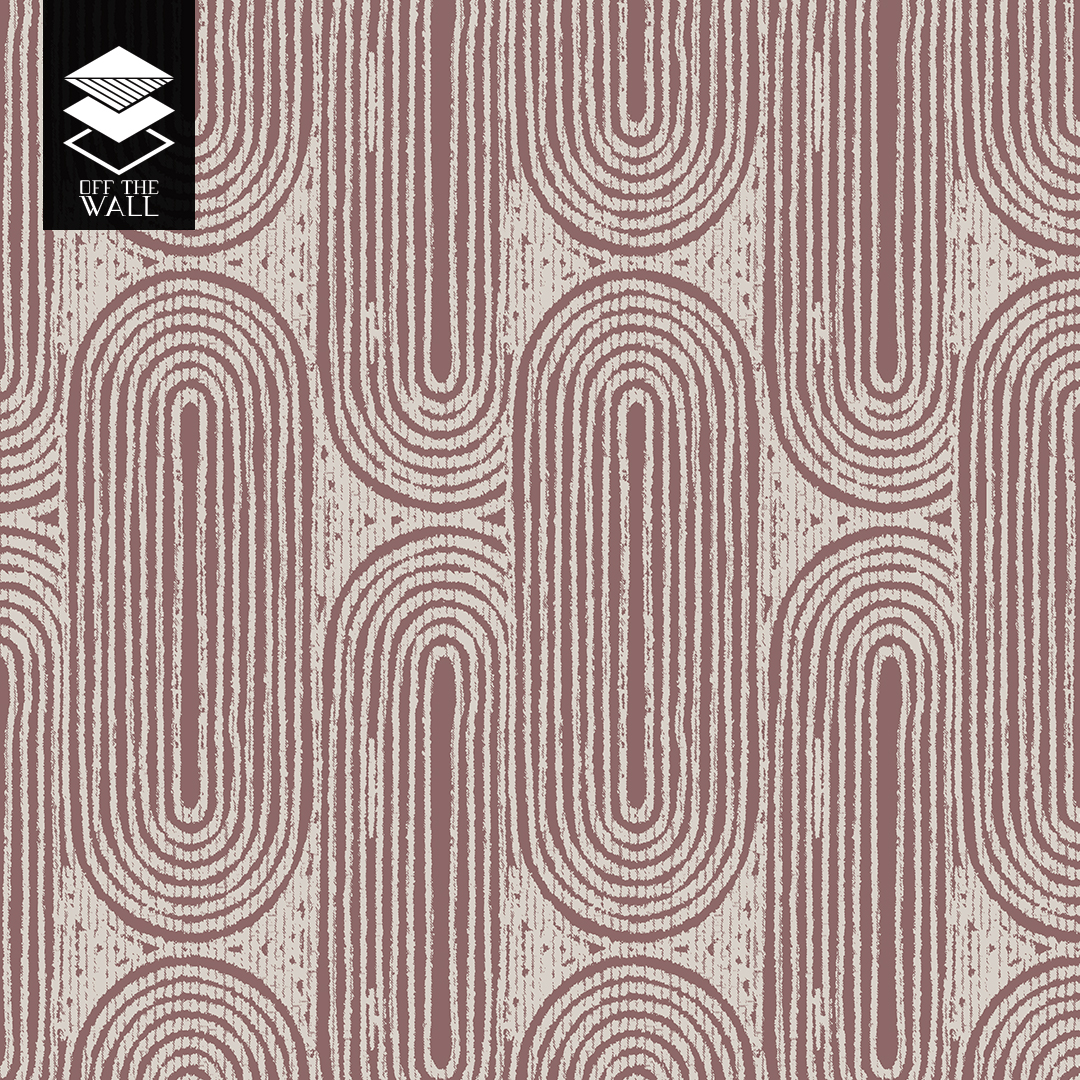 טפט מיד סנטורי מונוכרום גיאוטמרי בורדו
