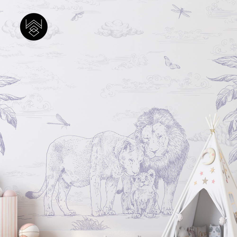 טפט מילאן אריות סגול