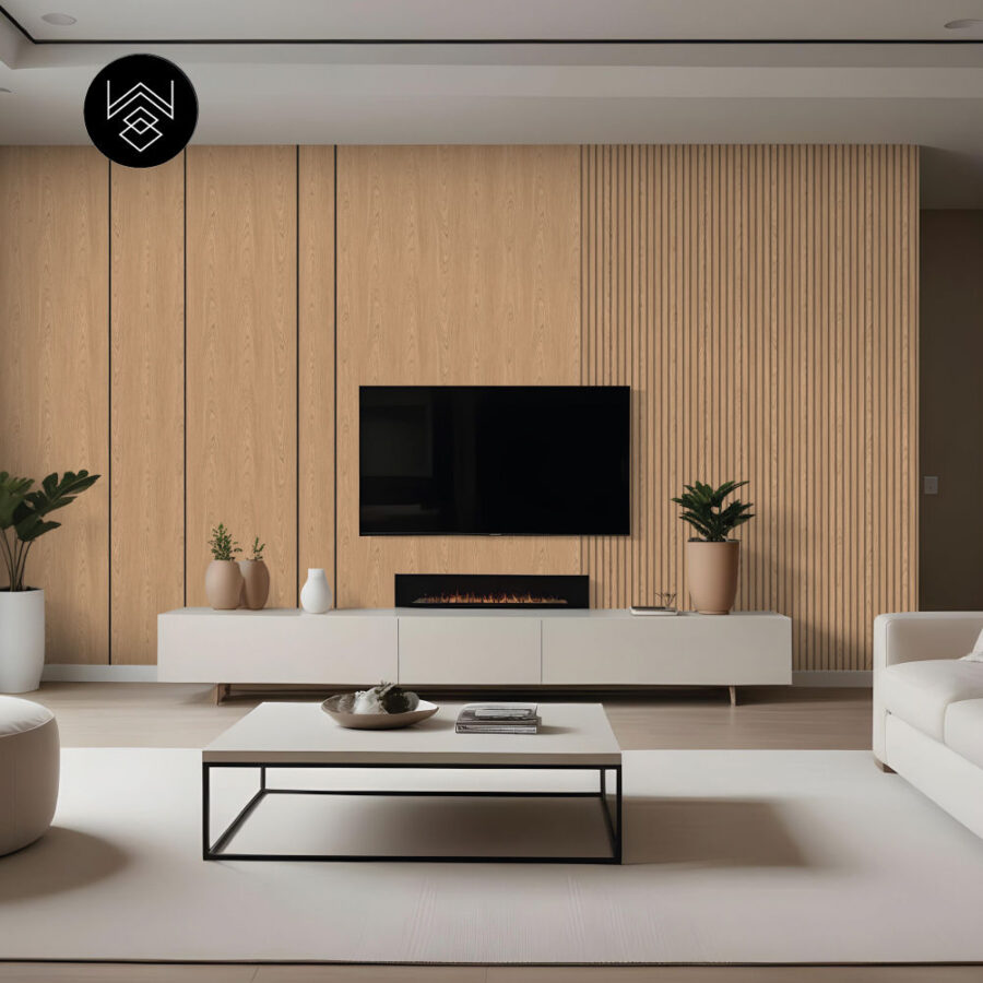 טפט דמוי פורניר עץ אלון טבעי