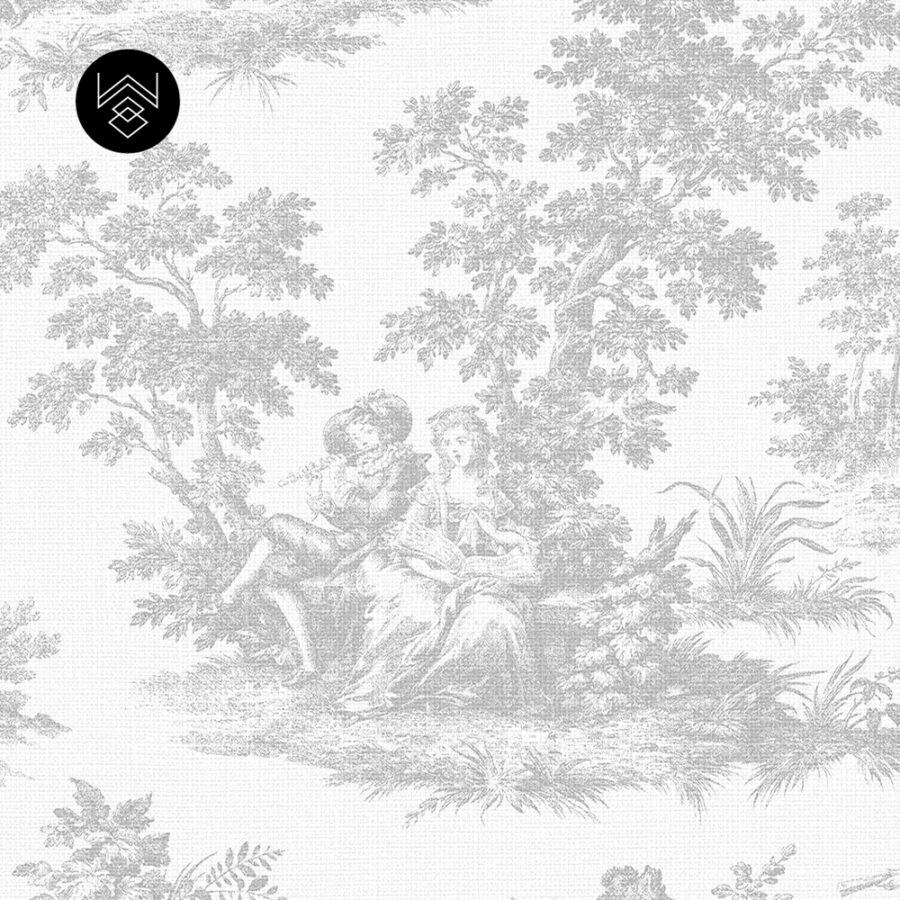 טפט ויקטוריה פאטרן אפור