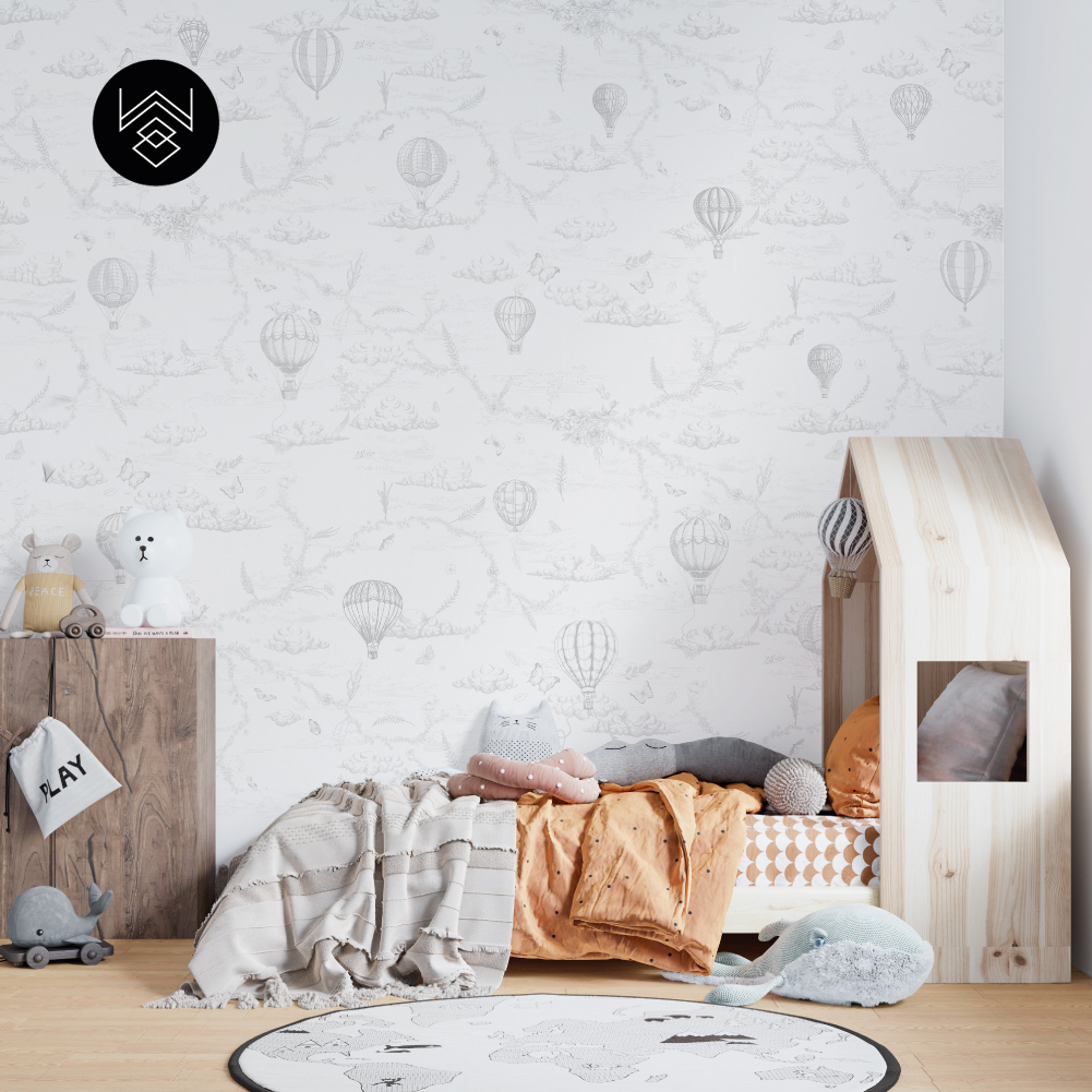 טפט מילאן פורח אפור