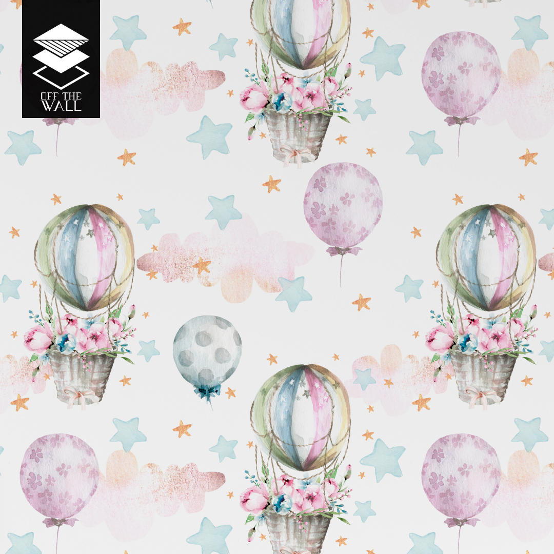 טפט וואטרקולור פלורל איר בלונס