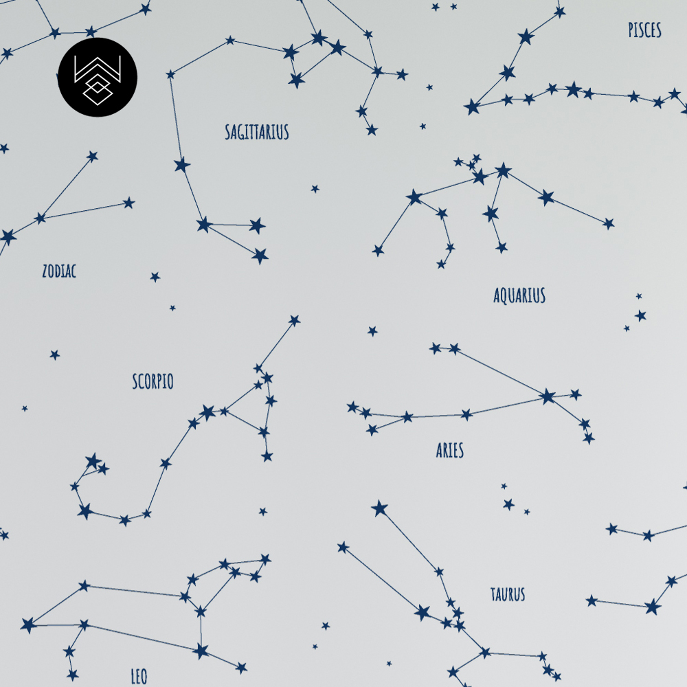 טפט גלקסי ליין 5 כחול לבן