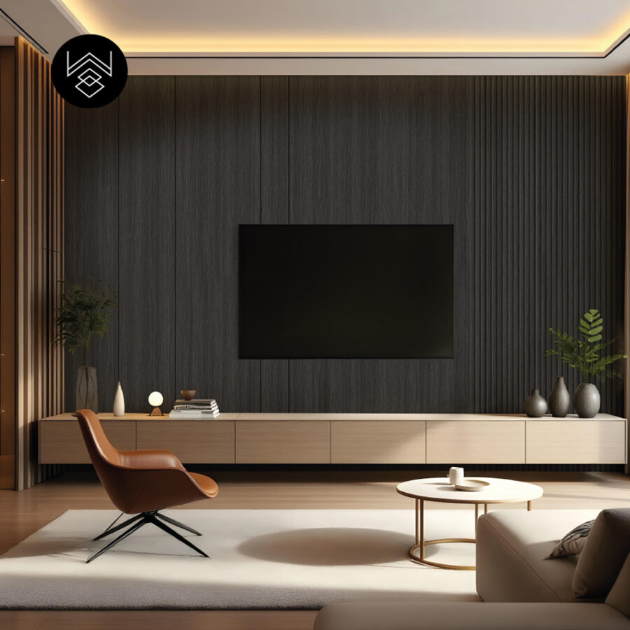 טפט דמוי פורניר עץ פחם