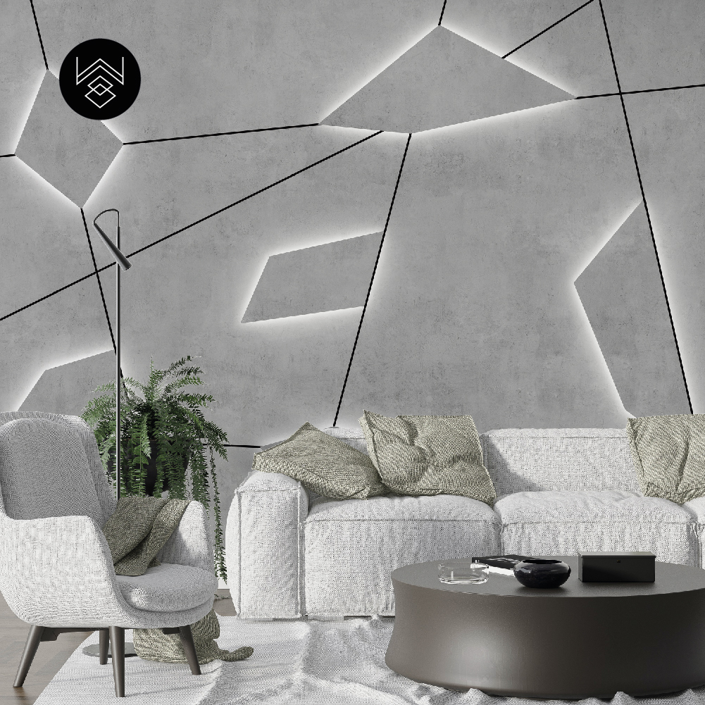 טפט משושים תלת מימד בהיר