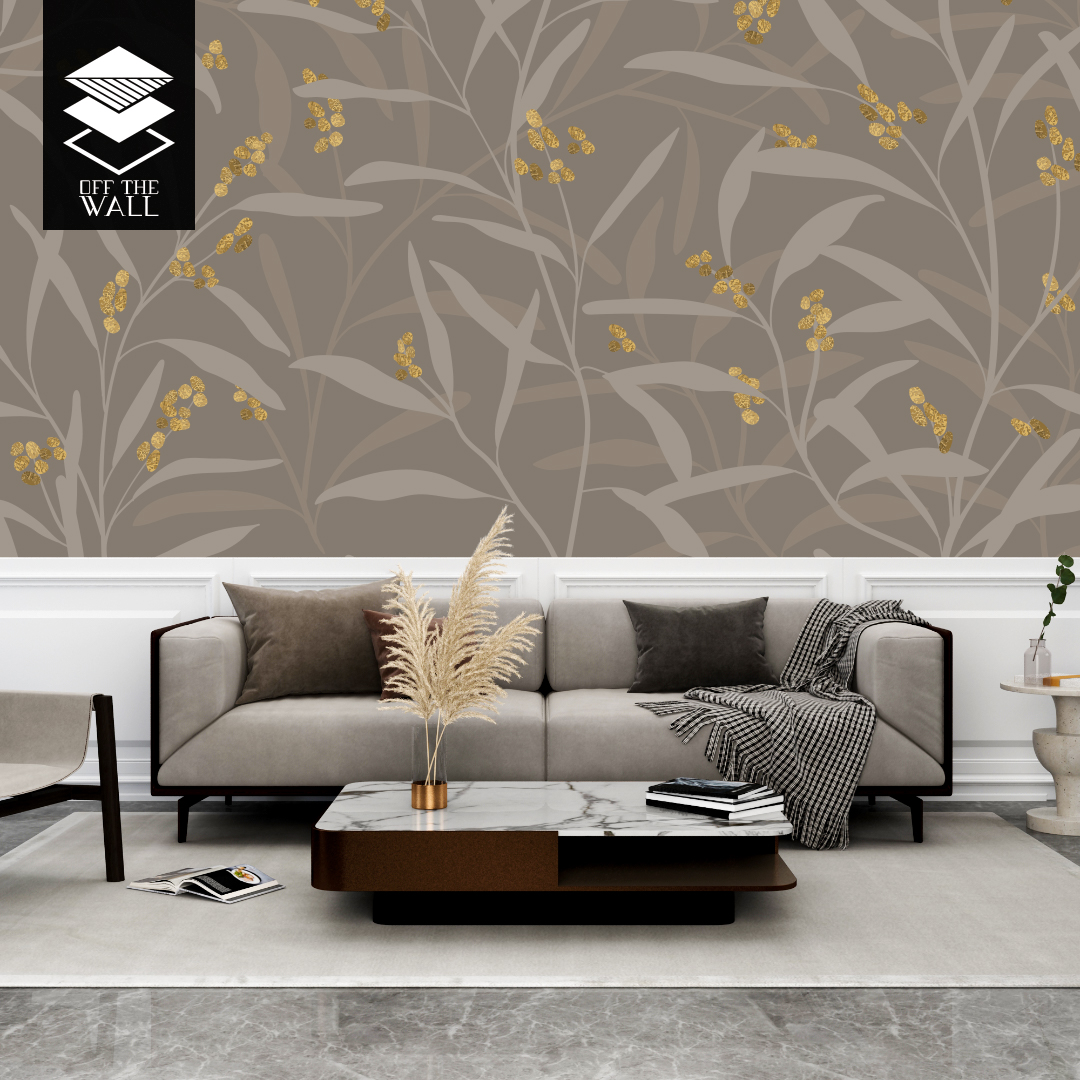 טפט גולדן מטאליק פלאוור לוקשרי