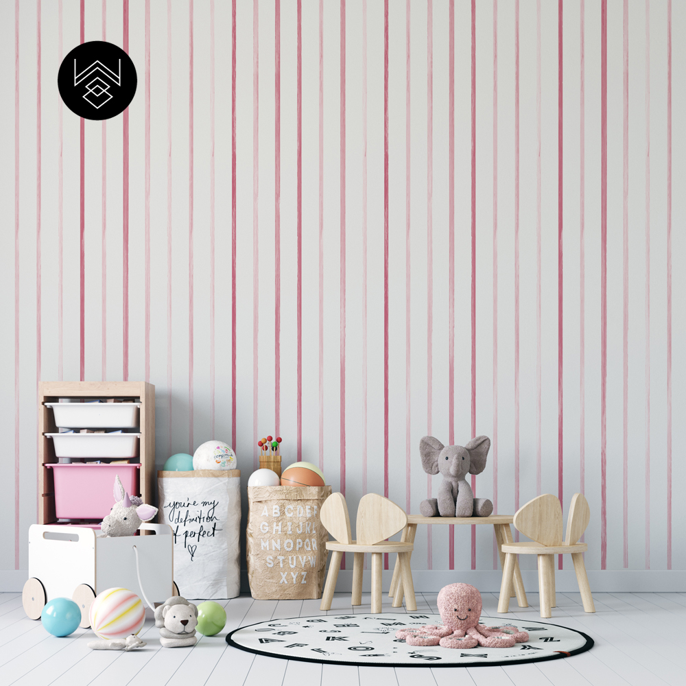 טפט ריינבו ליינס ורוד