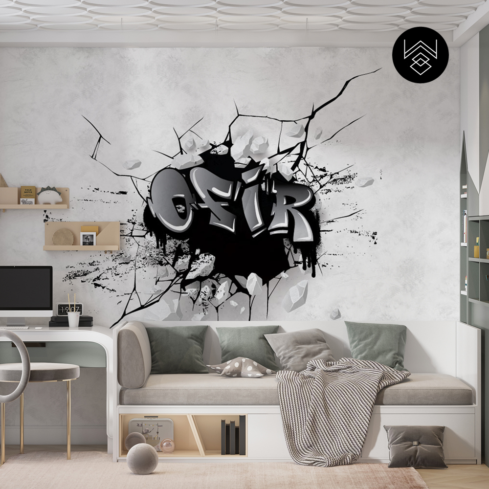 טפט בום ניים אפור