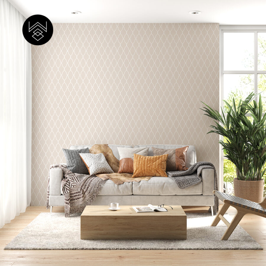 טפט מדליונים אוריינטלי בז’